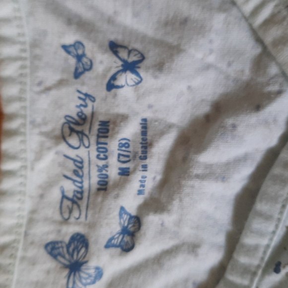 M 7/8 Cotton long sleeve tops sweet floral design girls medium - Picture 4 of 4